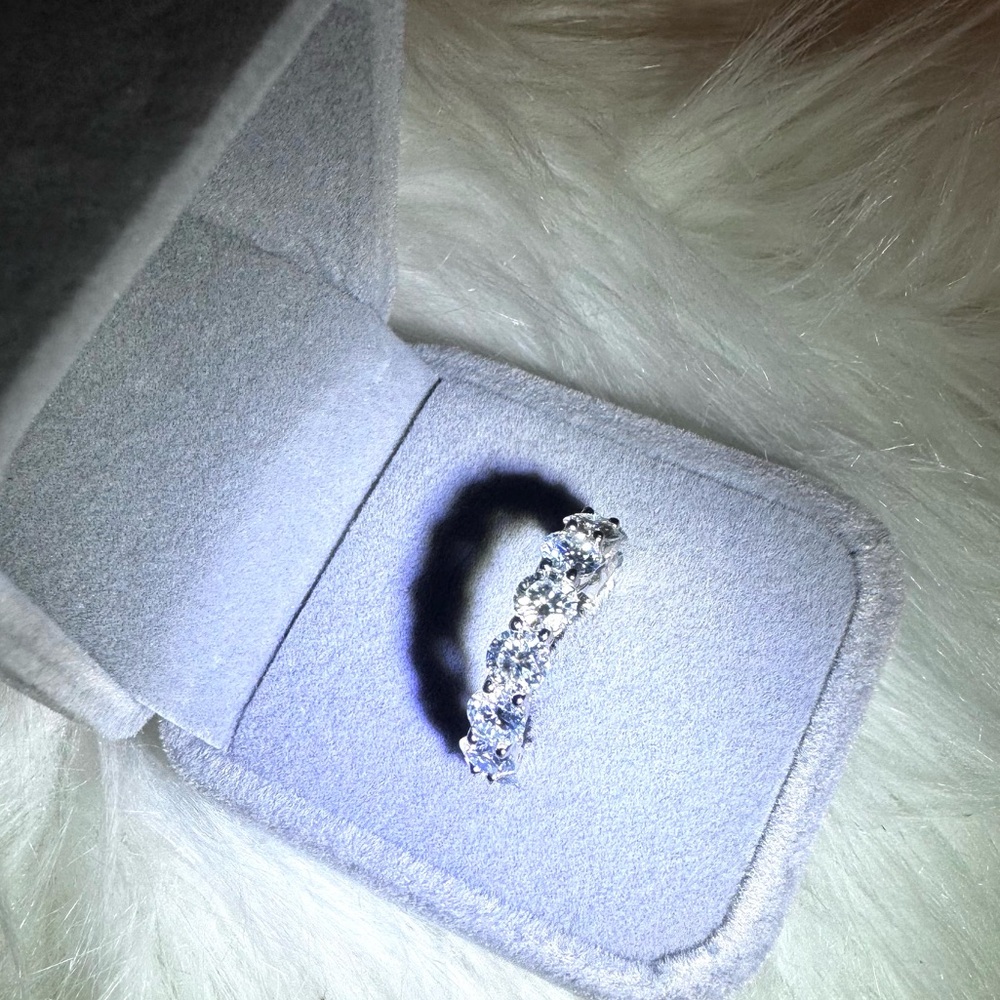 Brand New Eternity Band Ring Moissanite - Picture 2 of 5